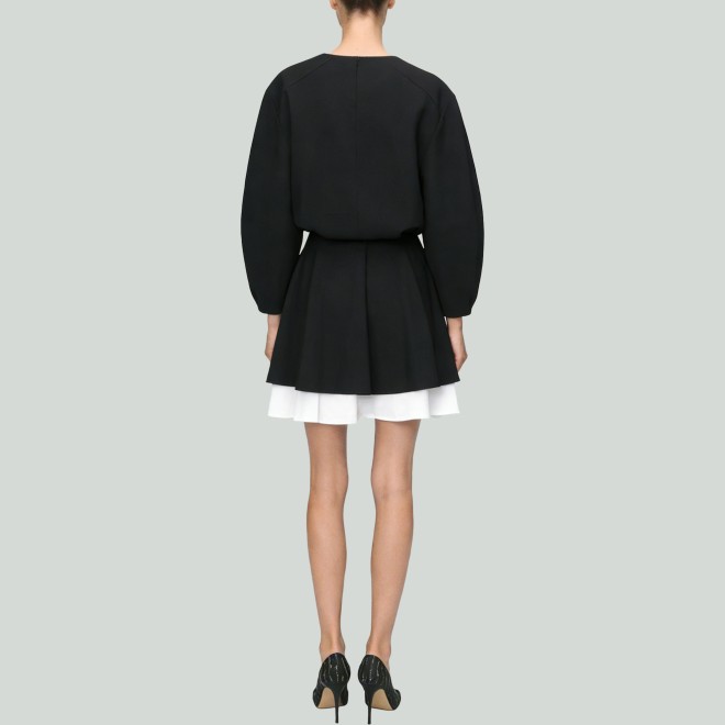 Elegant Long Sleeve A-Line Mini Dress