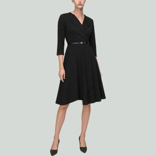 Autumn Winter V-Neck High Waist A-Line Dress