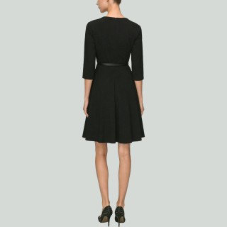 Autumn Winter V-Neck High Waist A-Line Dress