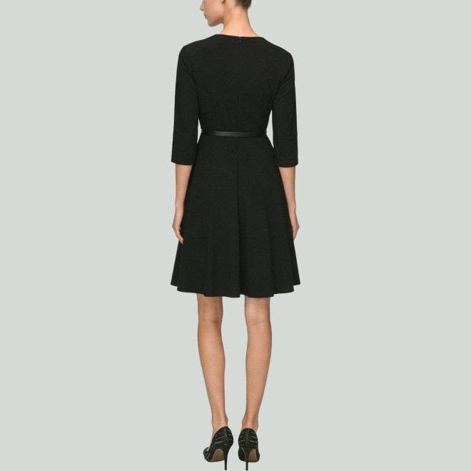 Autumn Winter V-Neck High Waist A-Line Dress