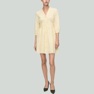 Women's Cotton Short Sleeve Professional Dress