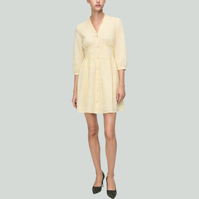 Women's Cotton Short Sleeve Professional Dress