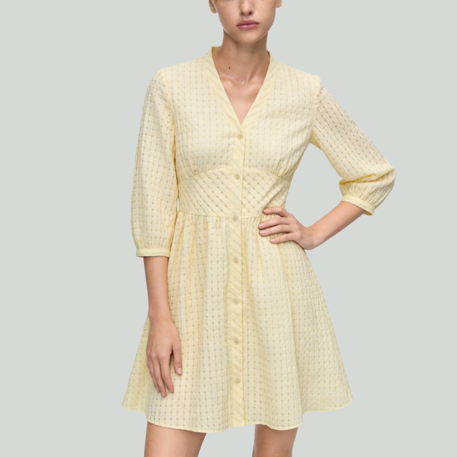 Women's Cotton Short Sleeve Professional Dress