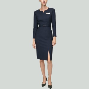 Slim-Fit V-Neck Midi Dress