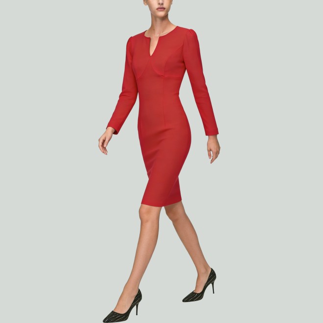 Summer V-Neck 3/4 Sleeve Dress