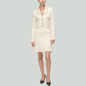 Vintage French Knit Sequin Bodycon Mini Dress