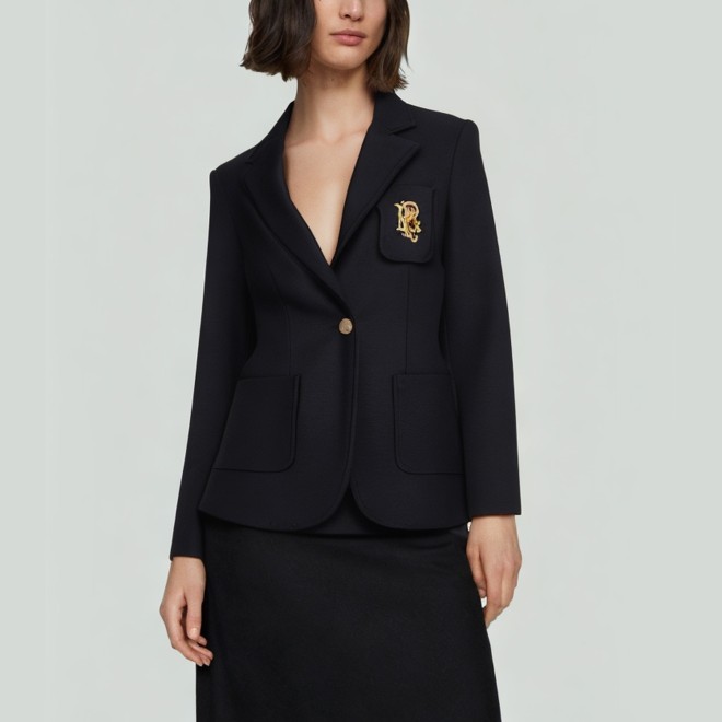 Women's V-Neck Embroidered Blazer