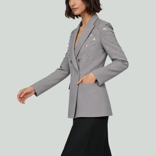 Beaded Sequin Casual Loose Women's Blazer