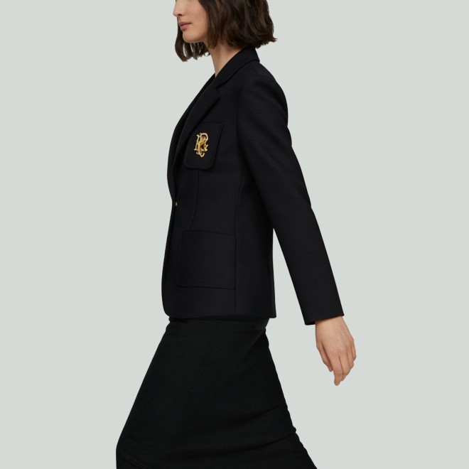 Women's V-Neck Embroidered Blazer