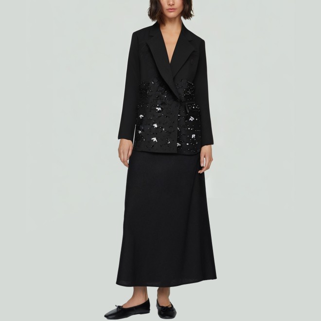 Tassel Beaded Diamond Casual Women's Blazer