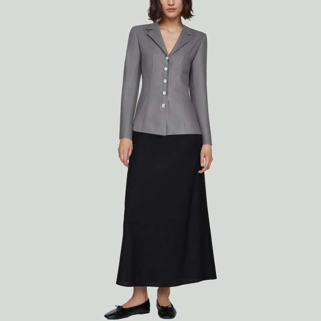 Women's Solid-Color Lapel Blazer