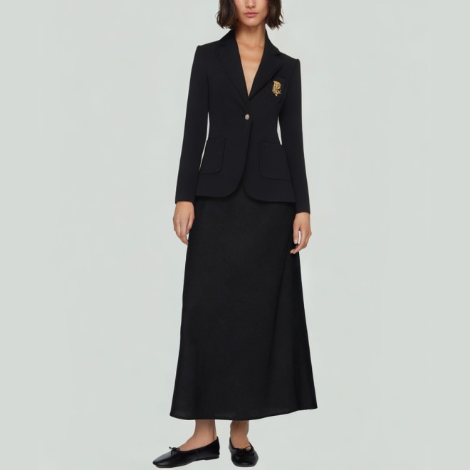 Women's V-Neck Embroidered Blazer