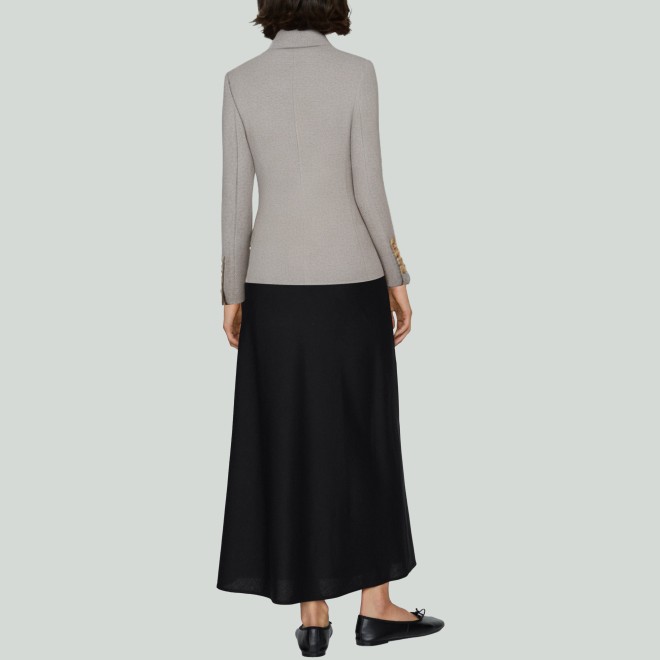 Double-Breasted Metal Button Short Women's Blazer