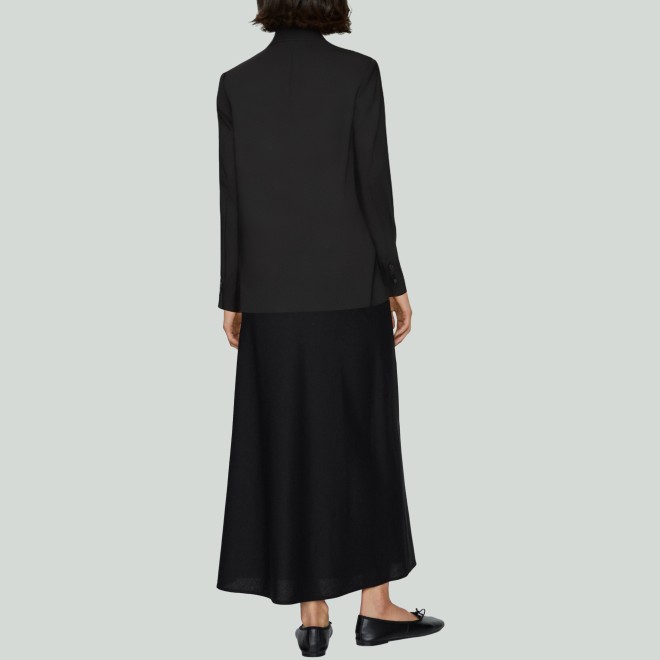 Retro Contrast Color Loose Raw Edge Women's Blazer