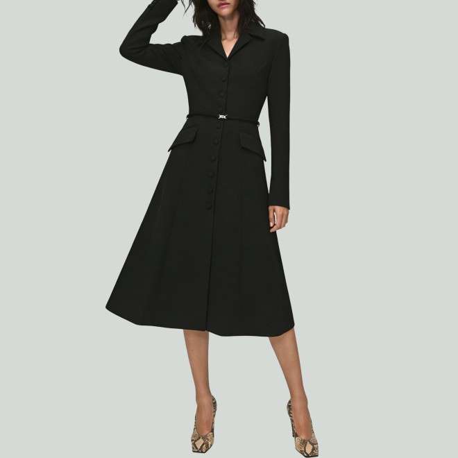 Elegant Belted Single-Breasted Long Trench Coat