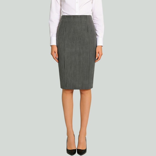Pinstripe Bodycon Pencil Skirt
