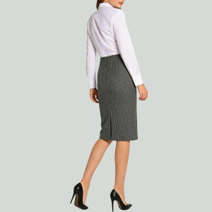 Pinstripe Bodycon Pencil Skirt