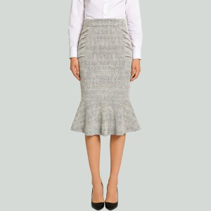 Women's High-Waisted Bodson Pleated Pencil Skirt