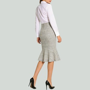 Women's High-Waisted Bodson Pleated Pencil Skirt