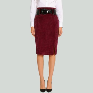 Women's Front Slit High Waist Vintage Pencil Skirt