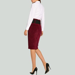 Women's Front Slit High Waist Vintage Pencil Skirt