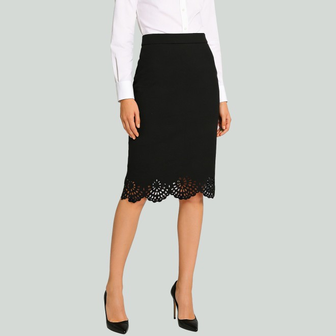 Women's High Waist Zipper Wrap Skirt