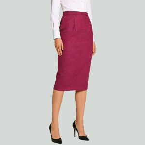 High-Quality Cotton-Blend Stretch Pencil Skirt