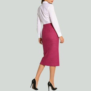 High-Quality Cotton-Blend Stretch Pencil Skirt