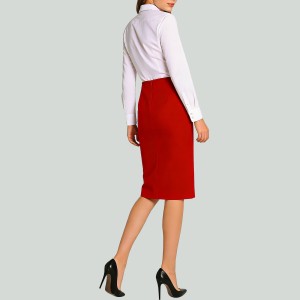 Patchwork Knit Pencil Skirt