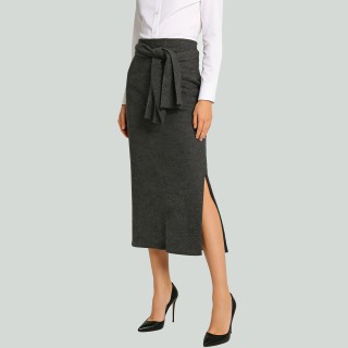 Women's Casual A-Line Knitted Wool Pencil Skirt