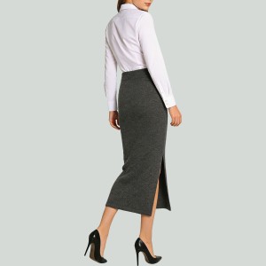 Women's Casual A-Line Knitted Wool Pencil Skirt