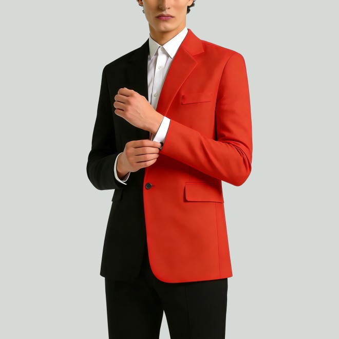 Two-Tone Slim Fit Suit Jacket