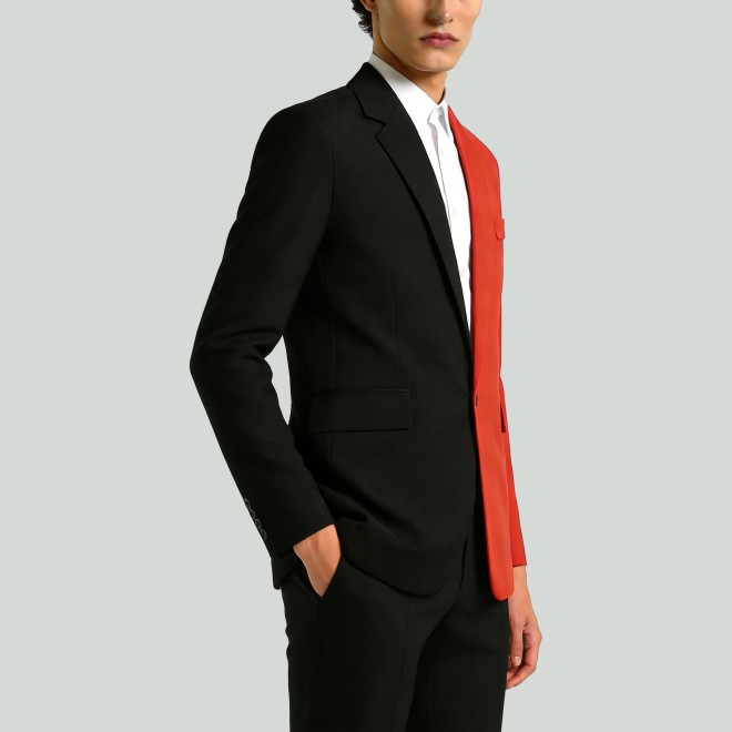 Two-Tone Slim Fit Suit Jacket