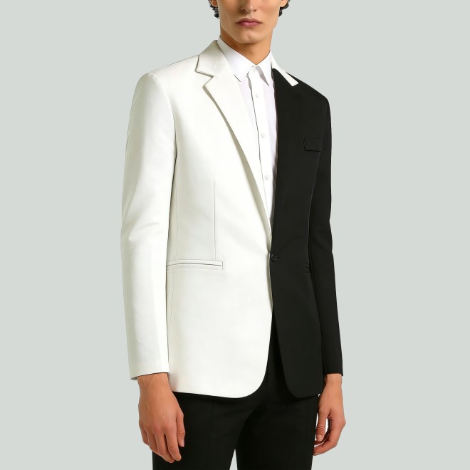 Men's Slim Casual Print Jacket Coat