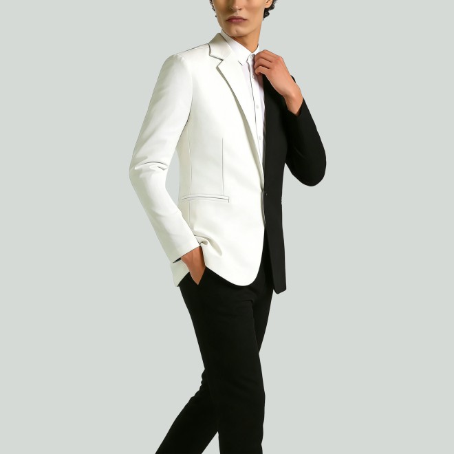 Men's Slim Casual Print Jacket Coat