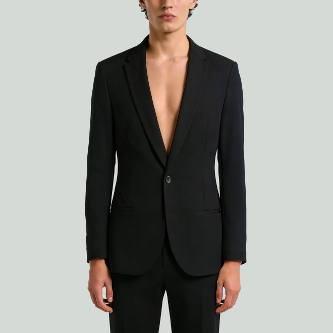 Men's Solid-Color Suit Jacket