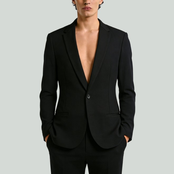 Men's Solid-Color Suit Jacket