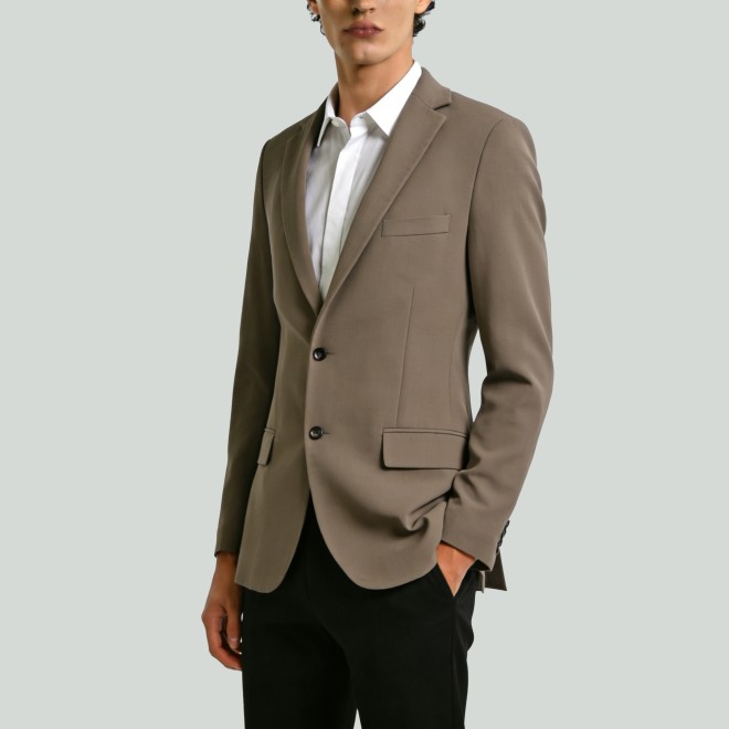 Men's Slim Fit Single-Breasted Suit Jacket