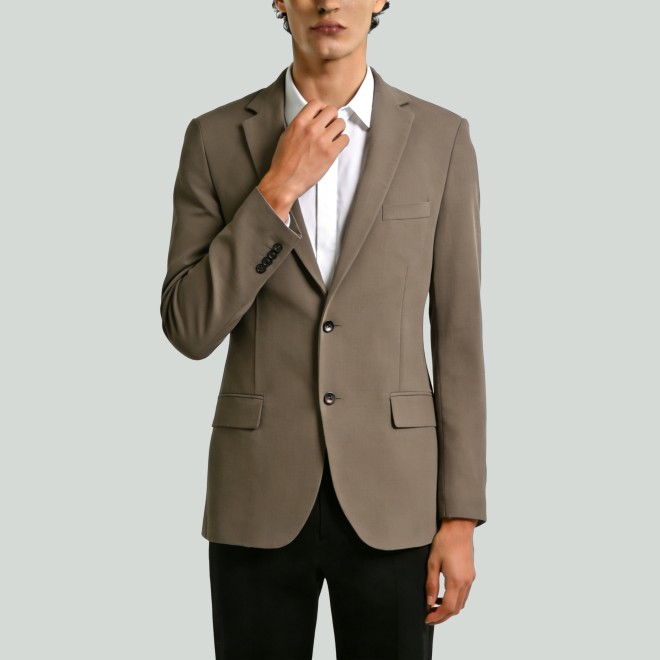 Men's Slim Fit Single-Breasted Suit Jacket