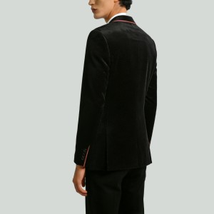 Men's Color-Block Velvet Suit