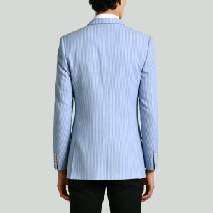 Men's Business Casual Striped Suit Jacket