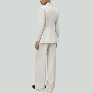 3D Floral Sport Jacket and Wide-Leg Pants Set