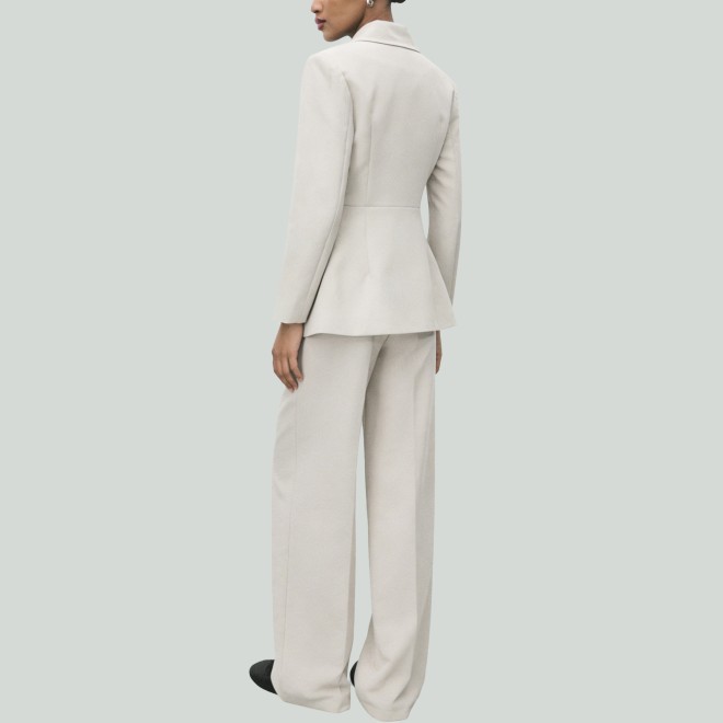 3D Floral Sport Jacket and Wide-Leg Pants Set