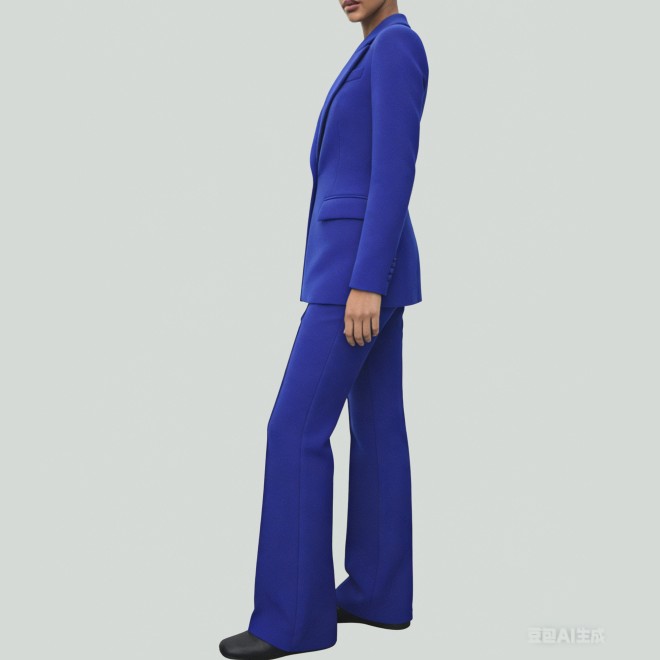 Women's Suit Jacket and Flare Pants Set
