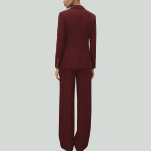 Casual Loose-Fit Double-Breasted Suit Two-Piece Set