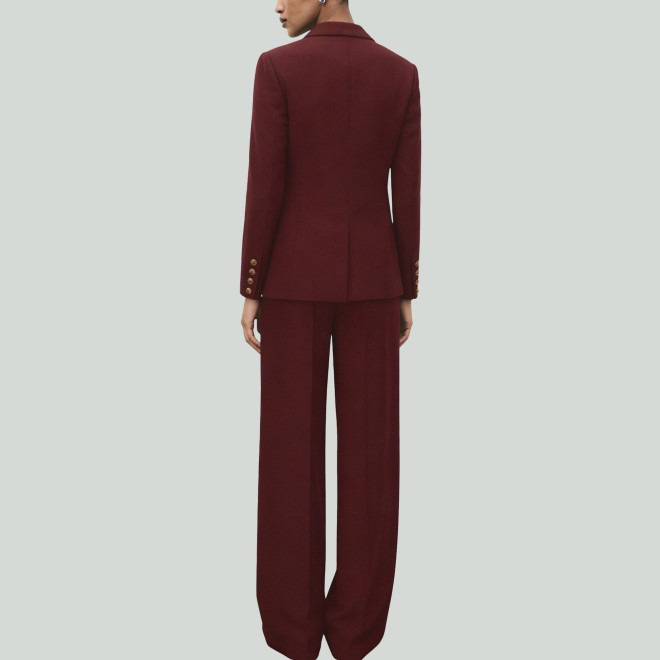 Casual Loose-Fit Double-Breasted Suit Two-Piece Set