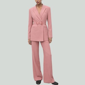 Casual Solid Color Two-Piece Suit