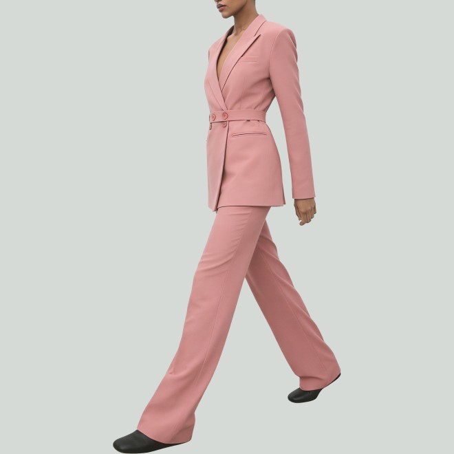 Casual Solid Color Two-Piece Suit