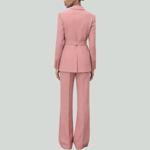 Casual Solid Color Two-Piece Suit