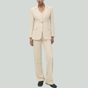 Women's Solid-Color Double-Breasted Jacket